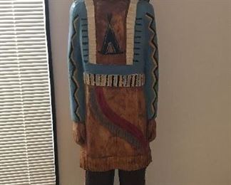 6ft Carved Native American Indian
(Apache)? 1940’s 
Came from a museum 
