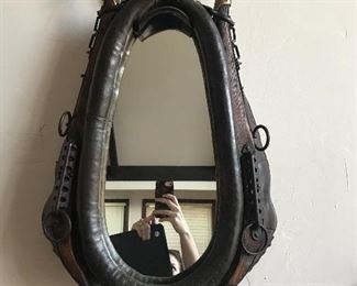 Antique Horse Collar Mirror