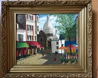 French Scene Oil on canvas
By R. Vernet 1967