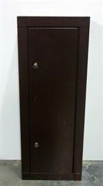 Metal Gun Cabinet With 4 Shelves and Double Lock, Has Key, 21"W x 55"H x 10"D