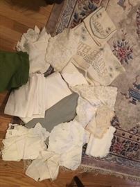 Assorted table linens