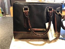 Brahmin new with tags black brown handbag