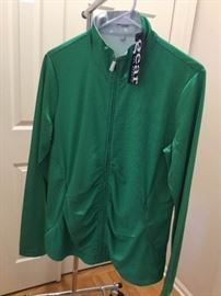 Green polka dot golf jacket size M