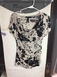 INC Black and white top size L