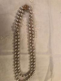 Miriam Haskell faux pearl and bead necklace