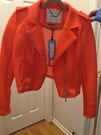 Raison Detre Orange mesh bomber jacket M