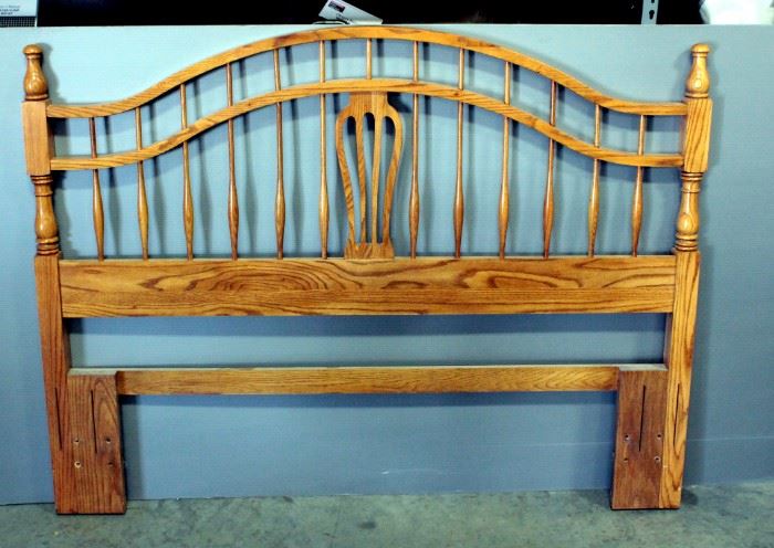 Keller Headboard for Queen or Full Size Mattresses, Spindled With Double Arched Top, 63.5"W x 49"H