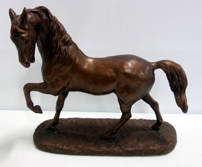 Austin Production Inc. Horse Sculpture, Bronze With Copper Coloring, 16"W x 16"H