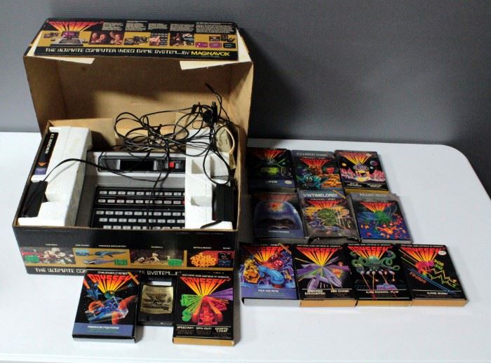 Magnavox Odyssey 2 Computer Video Game System With 2 Controllers, Cords And 13 Games In Original Box