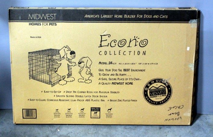 Midwest Homes for Pets Dog Crate Model 24 For Pets Up To 90 Lbs., 26"W x 28"H x 42"L In Box