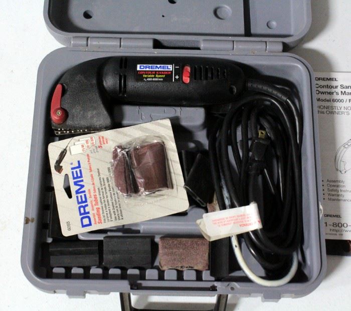 Dremel Contour Sander Model 6000 With Manual In Hard Case, Powers On
