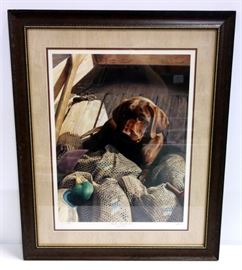 Rookie-Chocolate Lab by John Aldrich, Signed and Numbered 844/4000, 28"W x 34"H