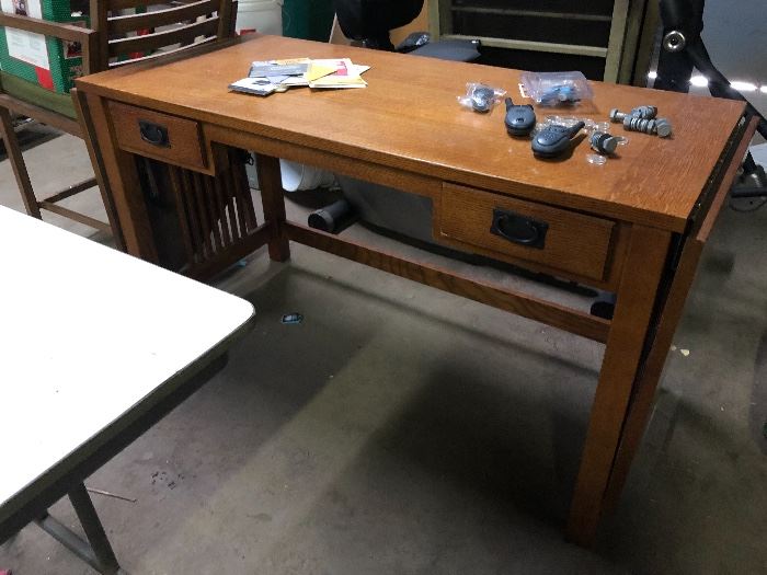 Mission oak desk