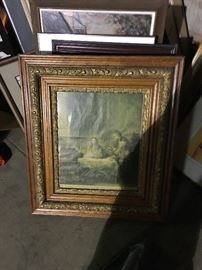 antique frame Jesus picture