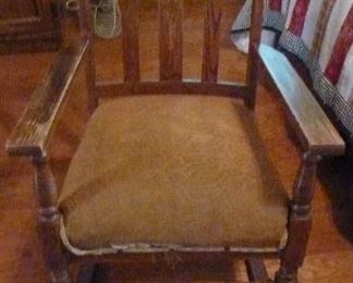 Rocker, Vintage Upholstered seat