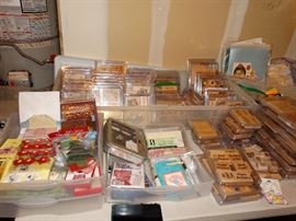 new in package stamping supplies and inks, incredible supply, all unused