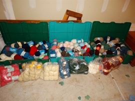 yarn and craft supplies, elelet collection, 3-D crystal lacquers, knitting d, patchwork, lots scrap booking kits, card stock, paints, iron on Art, more