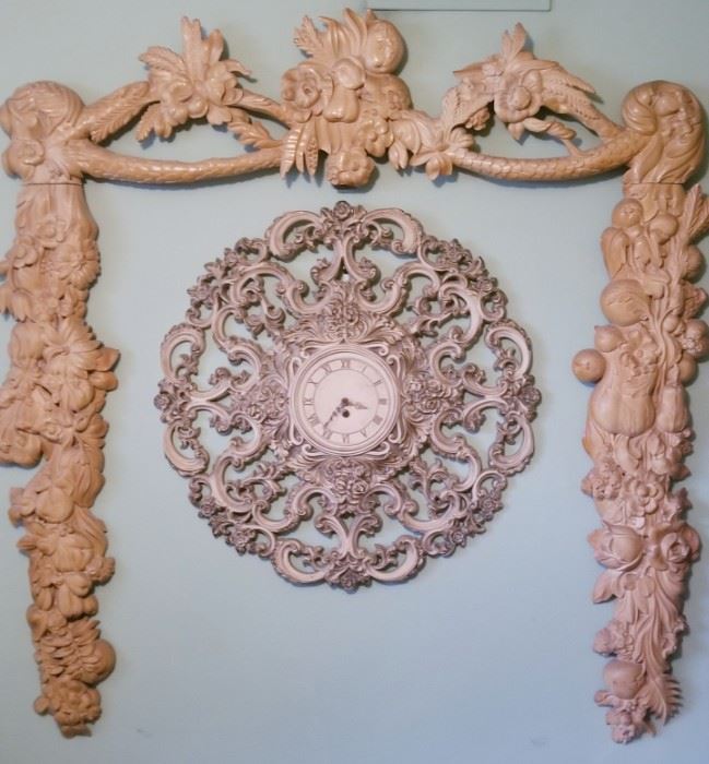 Clock and Carved surround