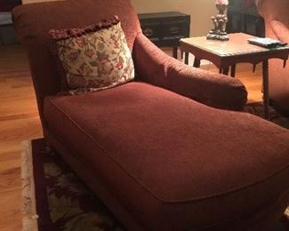 Upholstered chaise lounge