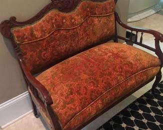 Victorian upholstered two seater 