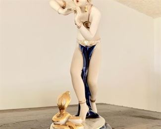 Porcelain Snake Charmer by Royal Dux