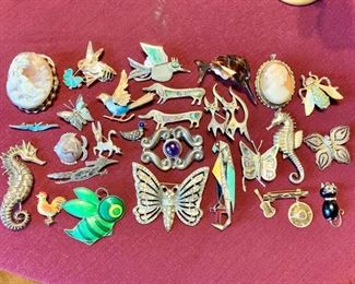 Cameos (2 of 7); Enamel and Sterling Jewelry