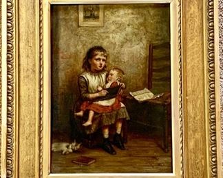 G. G. Kilburne, oil on canvas, 12x16