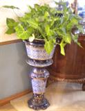 Wedgwood flow blue jardiniere & pedestal