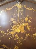 Marquetry detail, bedroom suite