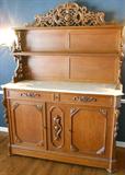 Victorian sideboard (English oak, ca. 1880-90)