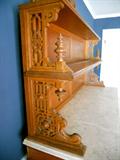detail, Victorian sideboard (English oak, ca. 1880-90)