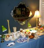 Murano glass; Venetian mirror; much more (dining room)