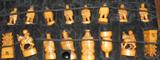 detail, carved ivory chess set