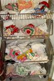 great selection of vintage crochet work
