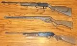 two BB guns; one air rifle