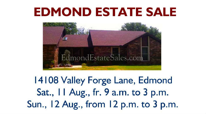 Edmond, Oklahoma estate sale -- www.EdmondEstateSales.com