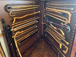 Canes from around the world collected byJanice and her Grandfather