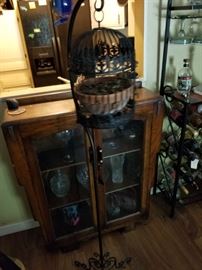 Iron birdcage and stand