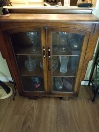 Depression era curio cabinet