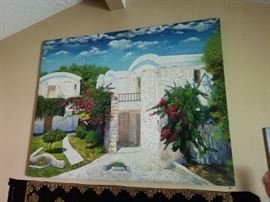 Oversized oil on canvas (about 5 ft square)