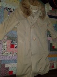 Vintage cashmere and fur coat