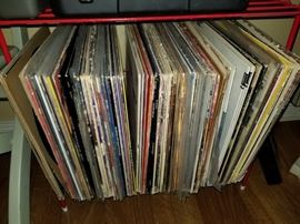 Assorted vintage record collection