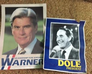 Large Selection of Republican Political Pins and Posters.