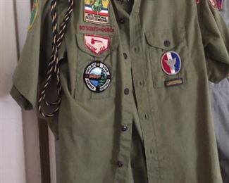 Selection of clothes, manuals, badges and chuck boxes from Alexandria Pack 654.