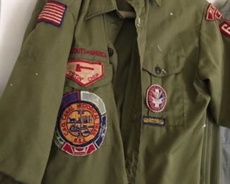 Selection of clothes, manuals, badges and chuck boxes from Alexandria Pack 654.