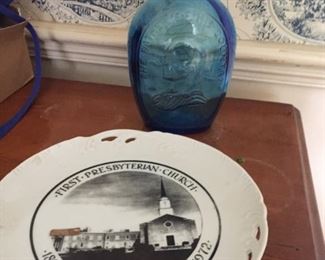 Plate and Blue Glass.