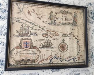 Old Framed Map.