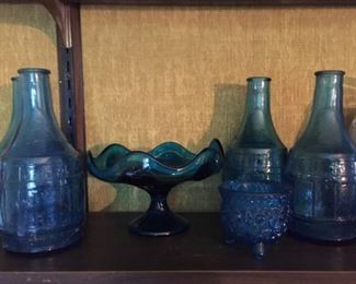 Selection of Blue Glass.