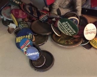 Political buttons.