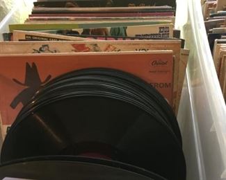 Tons of record albums.